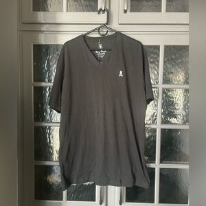 Psycho Bunny Men's Black V-Neck Shirt